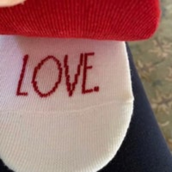 Rae Dunn Valentine’s Day sock pack of 6 be mine - Picture 7 of 7